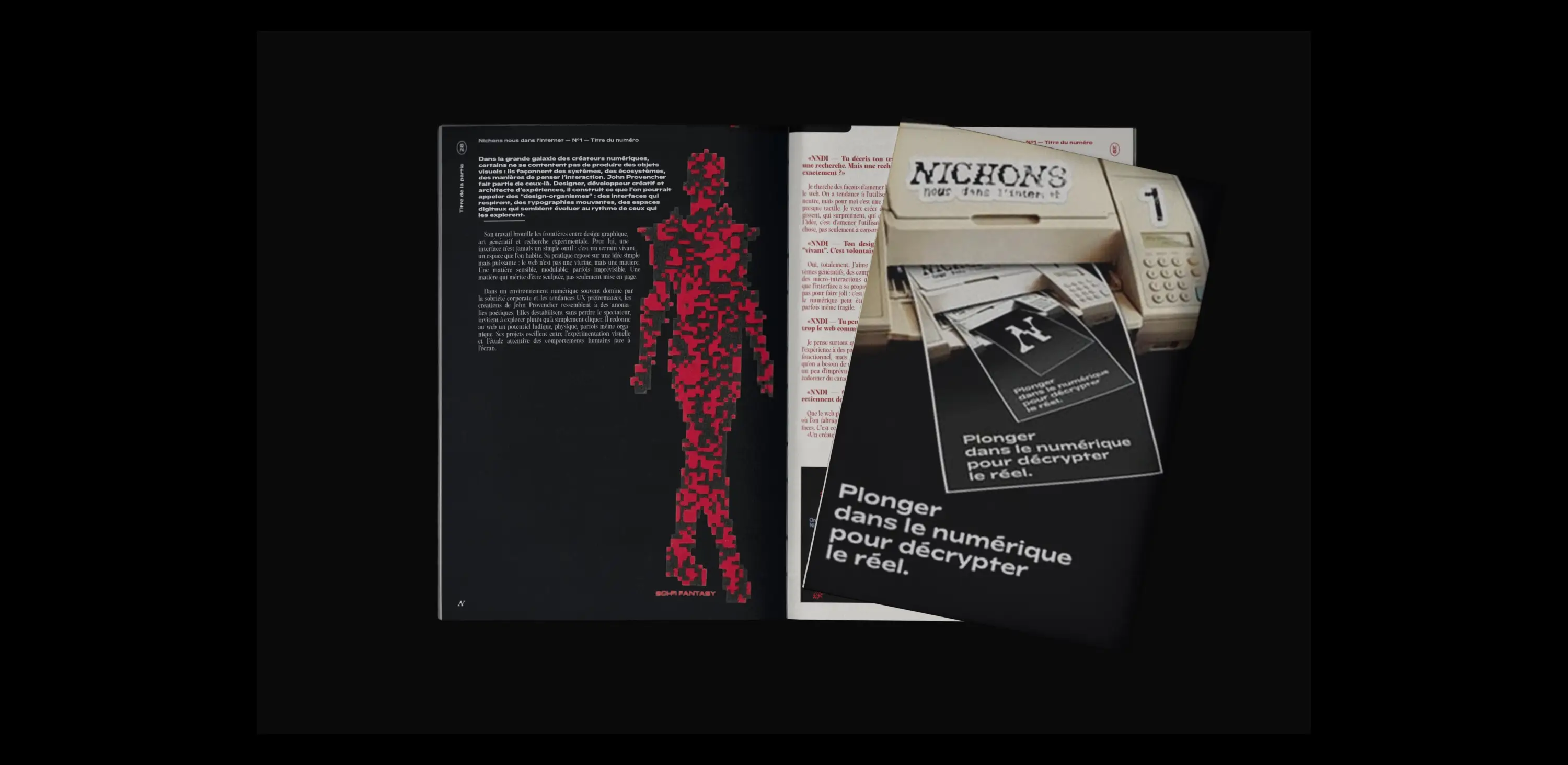 La couverture · photomontage, le fax recrache le numéro