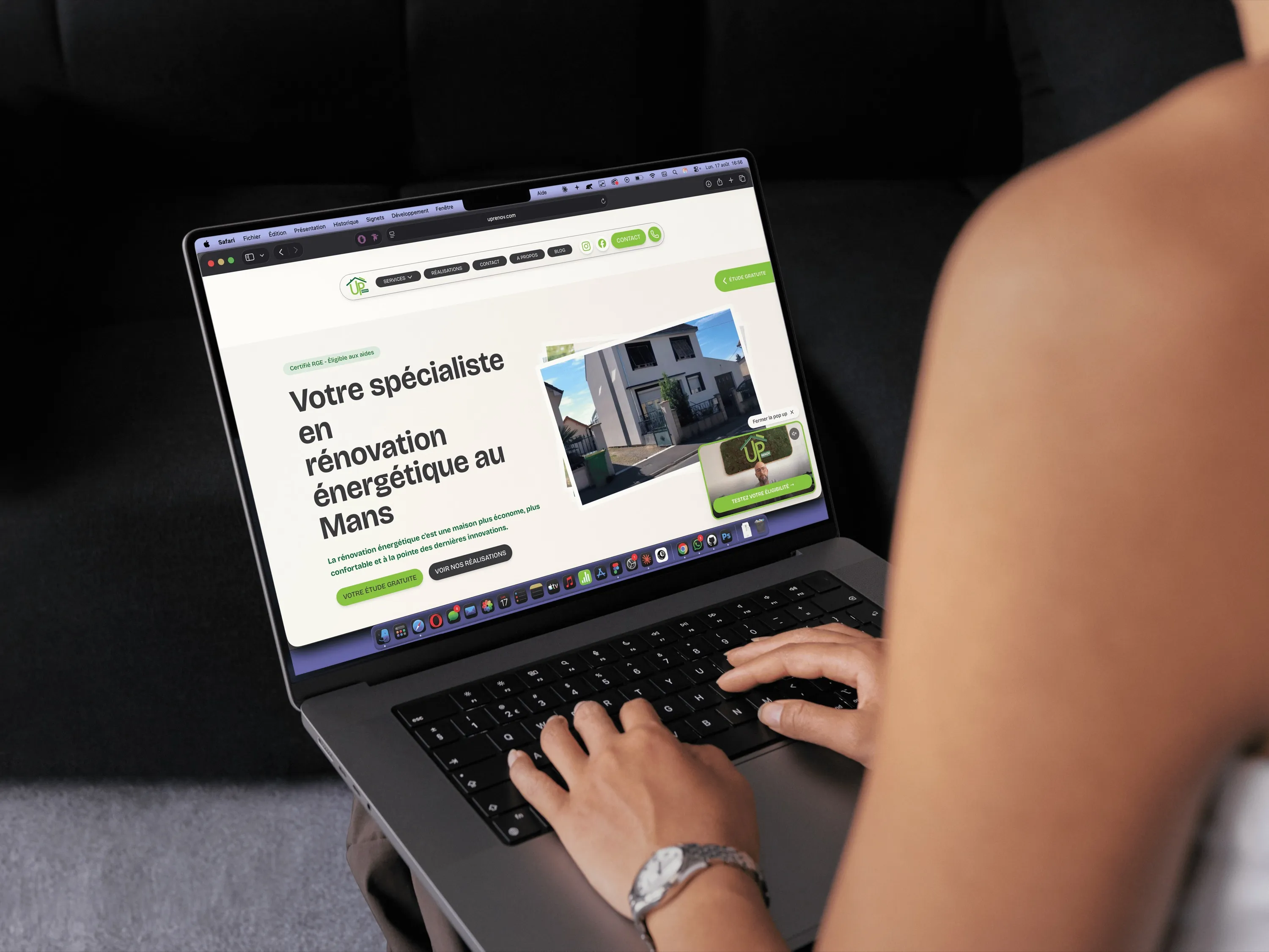 L'accueil, tel qu'il est en ligne aujourd'hui